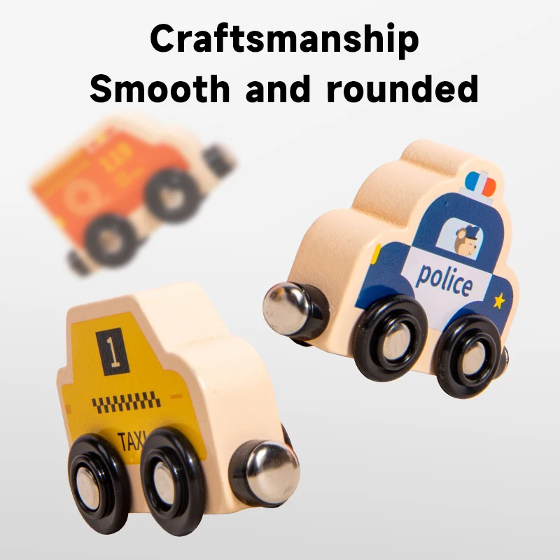 Magnetic Wooden Train Toy Kids Assembled Magnets Toy CARS Number Zoon Colorful Cognition Wooden Toy Montessori Educational Toys