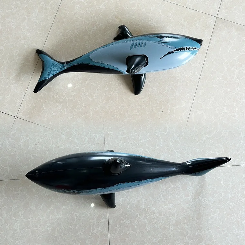 Floating Shark Float Toy Kids Adults PVC Inflatable Water Swimming Pool Simulation Whale Fish Animals Toys Pool Accessories