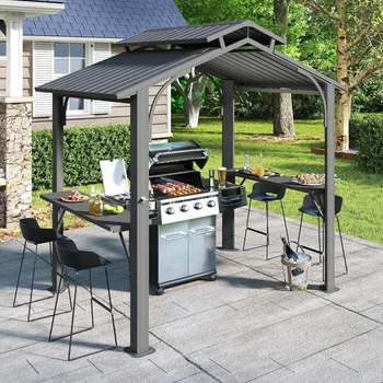 8x5FT Hardtop BBQ Grill Gazebo 1