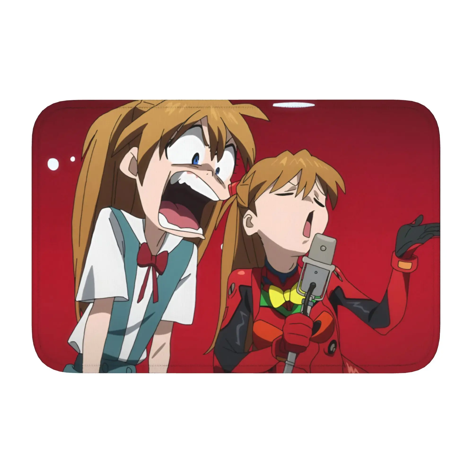 

Custom Manga Evangeliones Doormat Anti-Slip Bath Kitchen Welcome Mat Toilet Door Floor Entrance Carpet Rug Footpad