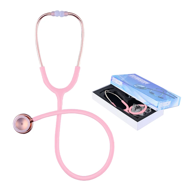 

Pink Professional Cardiology Estetoscopio Double Head Cute Medical Doctor Nurse Student Physician Clinical Stethoscope Tool B2