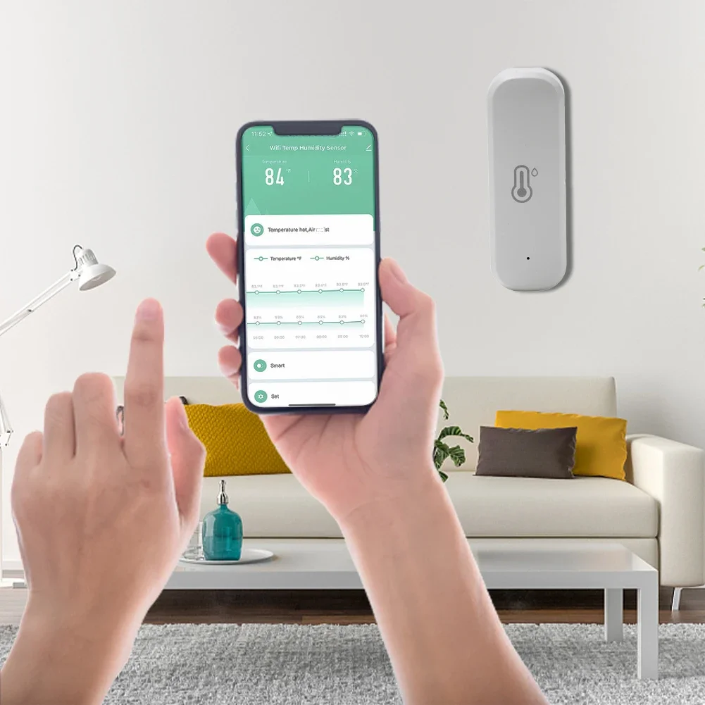 Tuya Zigbees温度および湿度センサー,wifi温度計,湿度計,家庭用検出器,デジタルライフ湿度モニター