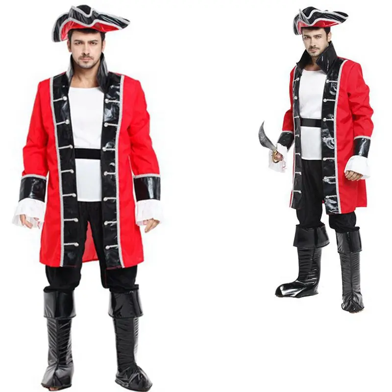 

Masquerade Pirate Costume Men's Stage Performance Clothes loween Cosplay Outfit Haome Pirate Suit M0093