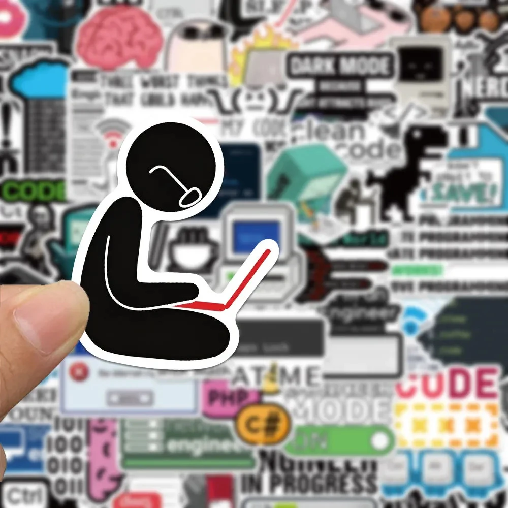 10/30/50pcs Funny Internet Programmer Meme Stickers Cute Cartoon Decoration Decals DIY Laptop Phone Notebook Vinyl Sticker Gifts