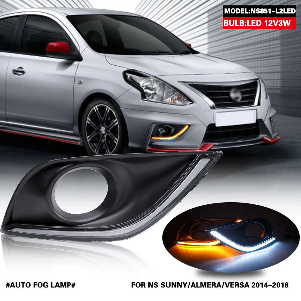1-set-led-drl-daytime-running-light-for-nissan-sunny-almera-vresa-turn-signal-2014-2015-2016-2017-2018-front-bumper-fog-lamp-kit