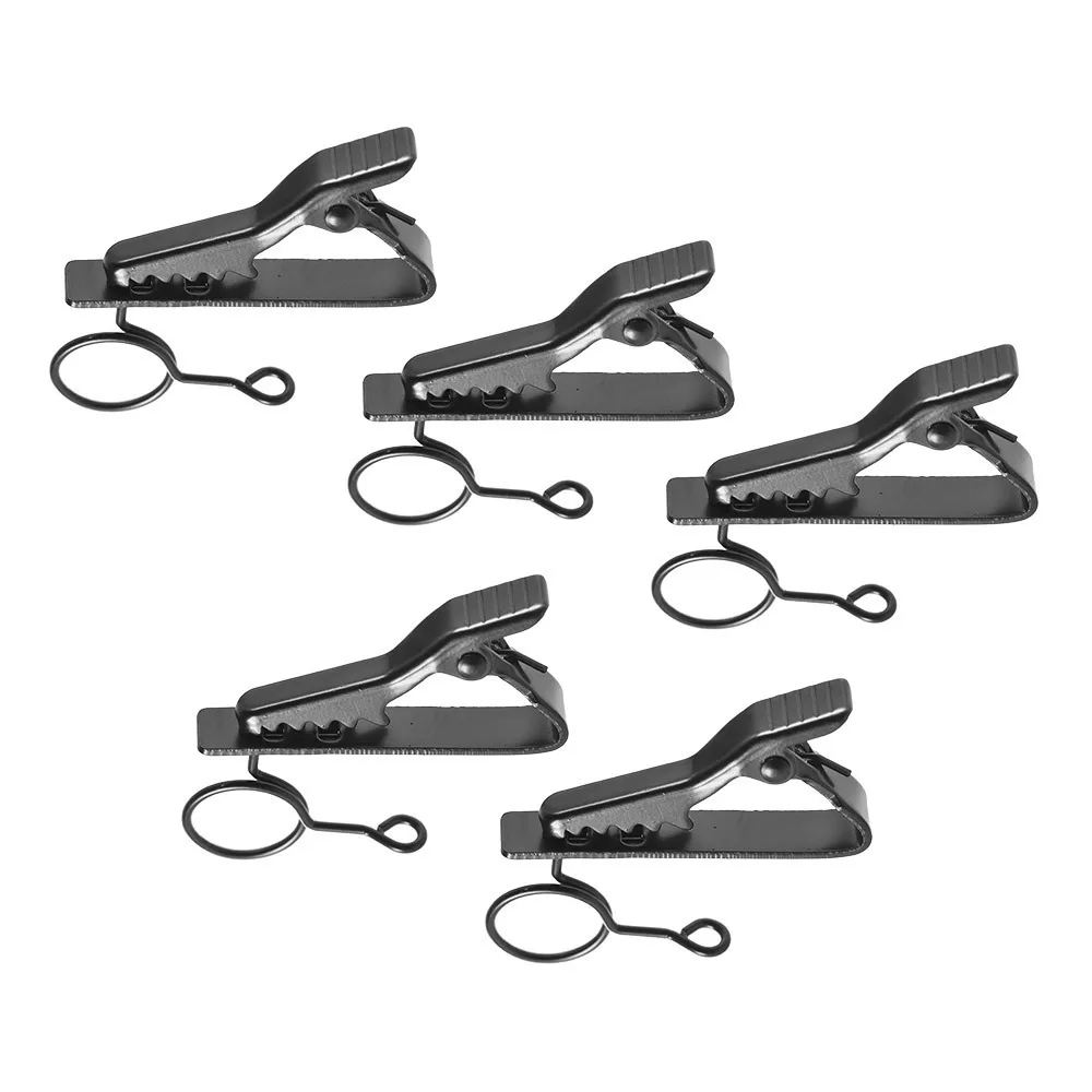 5pcs 7.5mm Diameter Microphone Clamp Metal Material Mini Size Lavalier Microphone Clip Mic Holder Stage Performance