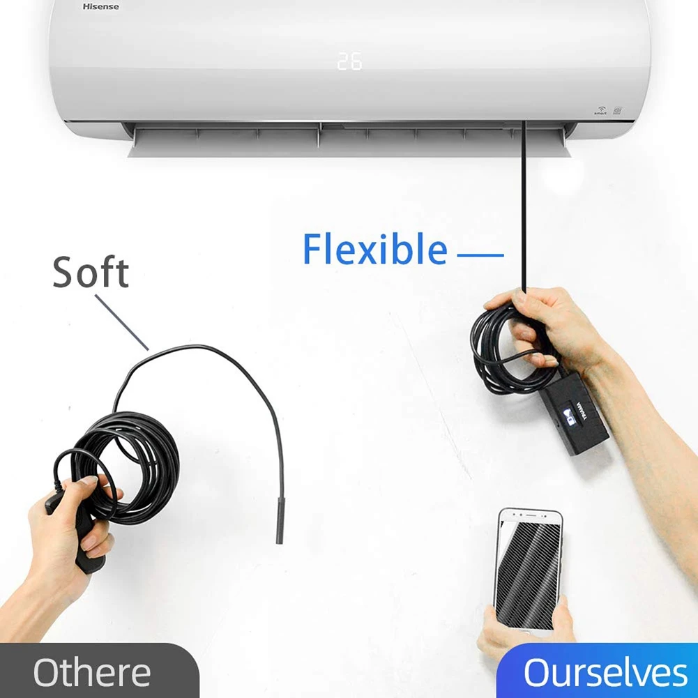 ABFN-Wireless Wifi Endoscope, Mobile Phone Car Inspection Waterproof Endoscope, Industrial Pipe Endoscope, Universal Purpose