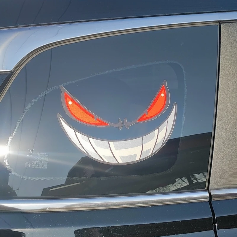 

1PC Devil's Eye Luminous Stickers Motorcycle Helmets Sticker Waterproof Car Reflective Stickers Night Safety Warning Decors
