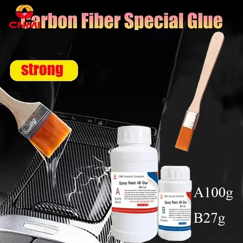 Imagen 1 del producto CNMI-resina epoxi de reparación de fibra de carbono, pegamento fuerte para piezas de bicicleta de coche, Kit transparente de resina epoxi con tela de fibra de vidrio