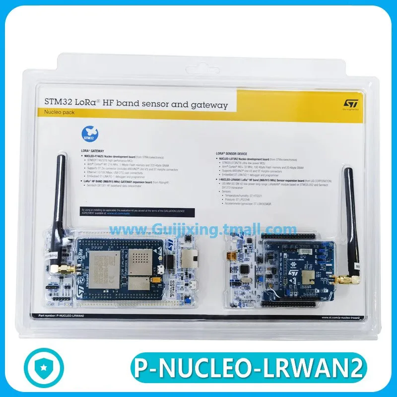 The original off-the-shelf P-NUCLEO-LRWAN2 high frequency band sensor contains NUCLEO-F746ZG and NUCLEO-L073RZ development board