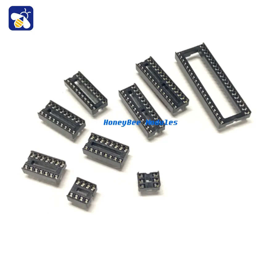 IC socket chip base sub integrated block monolithic straight socket DIP6 8 14 16 18 20 24 28 40P pin 2.54mm