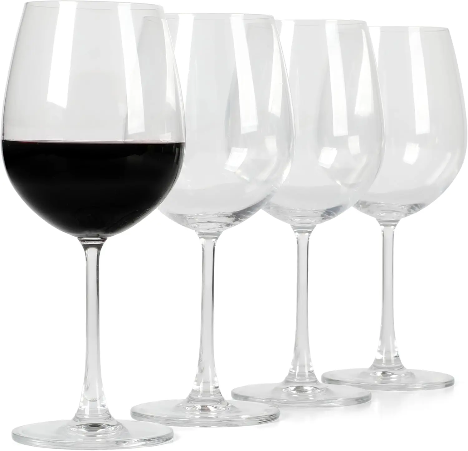 

Vivica 4-Pack Red Wine Glass Set, 20 oz – Elegant Stemmed Wine Glasses for Red Wine, Durable Clear Glassware for Dining