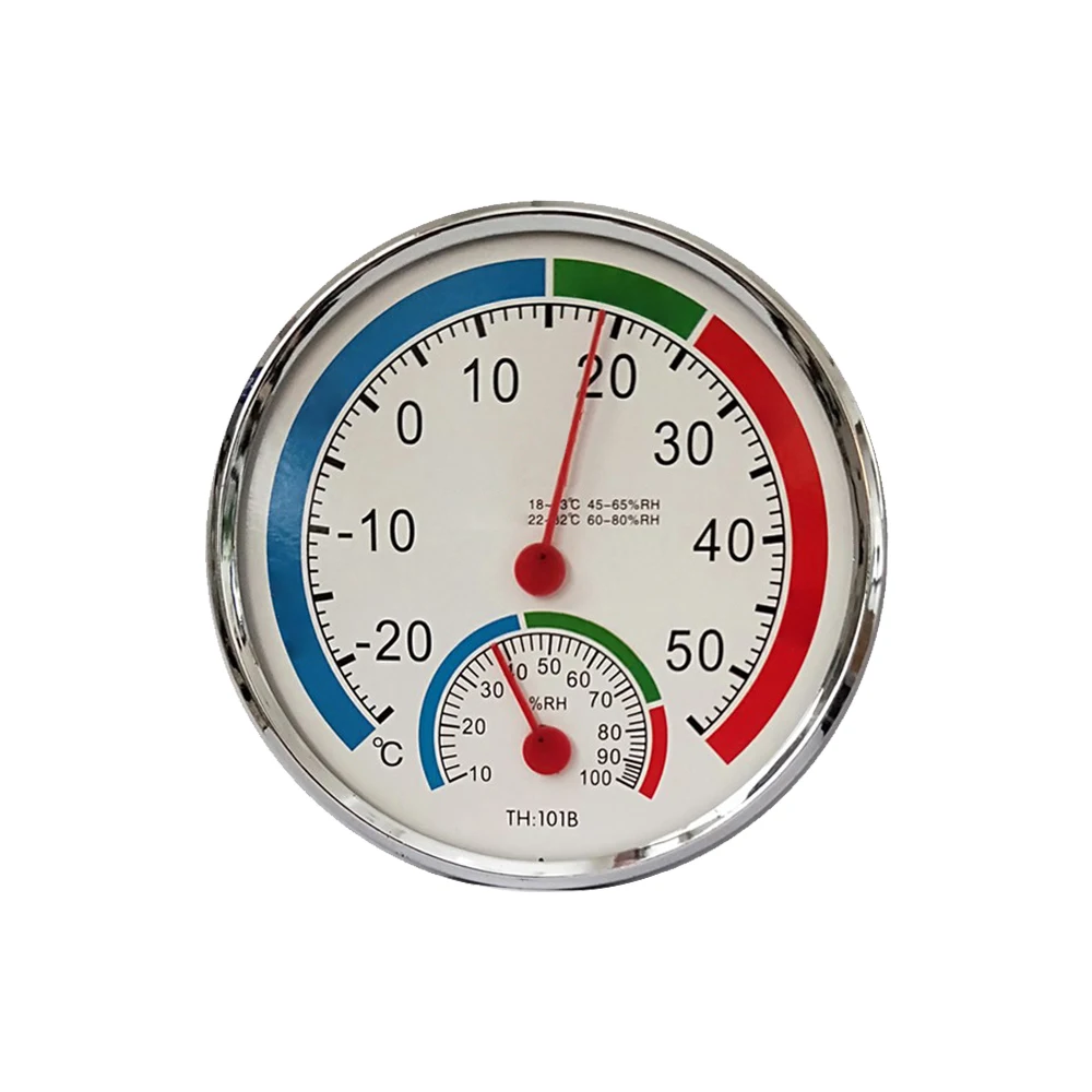 Pointer Thermometer Hygrometer Indoor Outdoor Wall Mounted Desktop Household Circular Car Pointer Degrees Celsius Thermometer