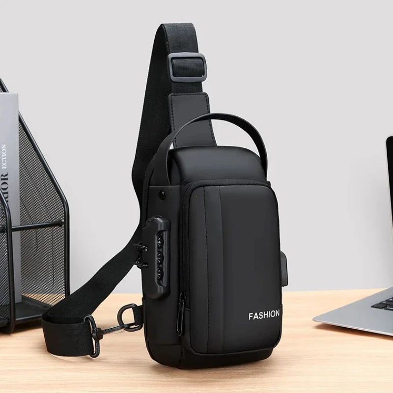 

Small Version Men's Waist Packs Chest Bag Lightweight Men's Small Fanny Bag Anti-theft Password Lock Design Men's Shoulder Bag