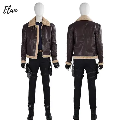 Remake Version Leon Cosplay Costume  Re Leon Scott Kennedy Costumes Christmas New Year Full Set and Individual Item Are Sold