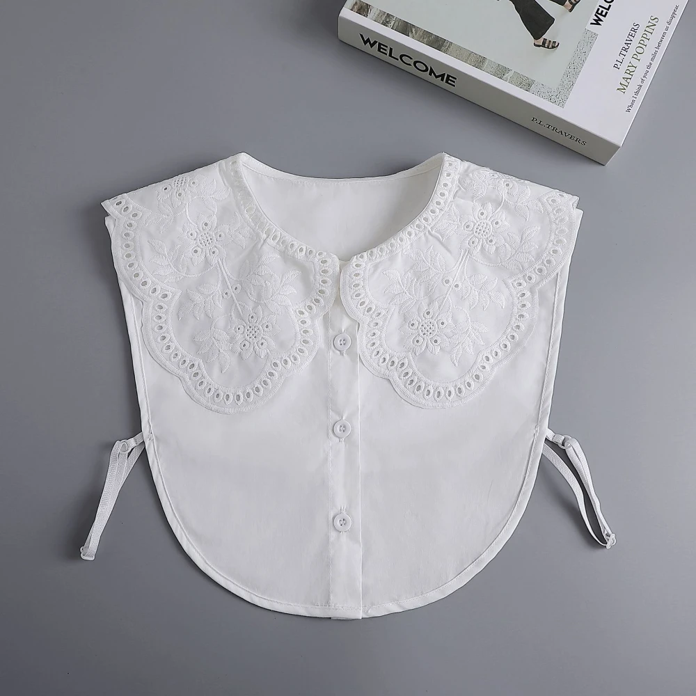 

Кружевной декоративный кукольный воротник с большими лацканами, искусственный воротник, белый свитер, декоративный воротник, производители оптом