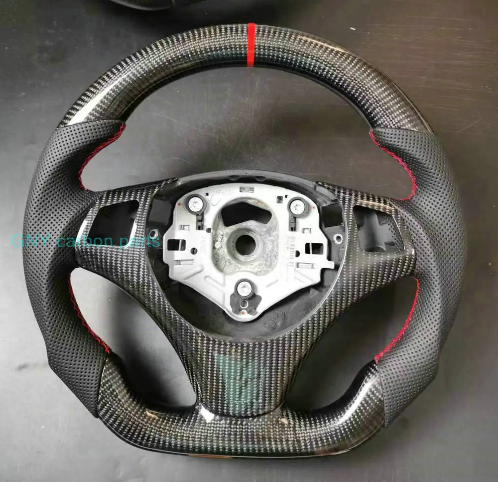 100% Real Carbon Fiber Paddle Car Steering Wheel For BMW 3 Series E82 E84 E87 E90 E92 E93