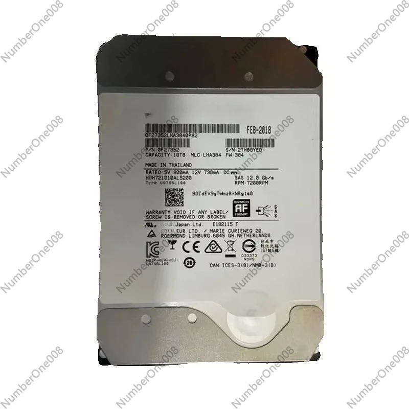 

10-терабайтный SAS-накопитель 12 Гбит/с, 7200 об/мин, 256 МБ кэш-памяти, 3,5-дюймовый жесткий диск для корпоративных серверов