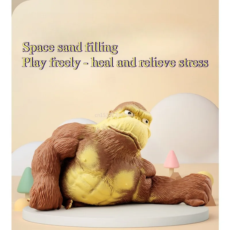 Leuke Gorilla Beeldjes Humoristische Uitdrukking Aap Standbeelden Rekbaar Knijpdier Figuur Kantoor Ornament Woondecoratie