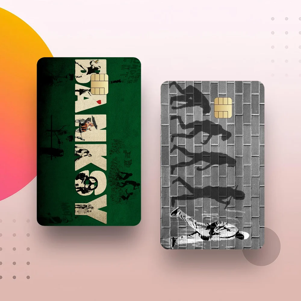 Banksy Anime Front Cover Film Sticker Skin For Credit Debit Card Small Large Chip