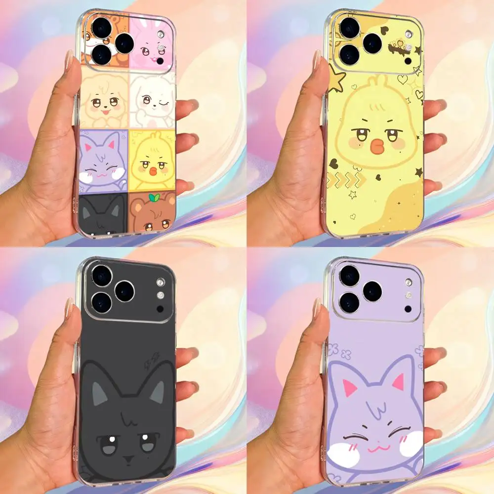 

Characters A-ANITEEZS Cute Phone Case For iPhone 14,13,12,11,17,16,15,Pro,Max,Plus,X,XS,XR,SE,Mini Transparent Soft Cover
