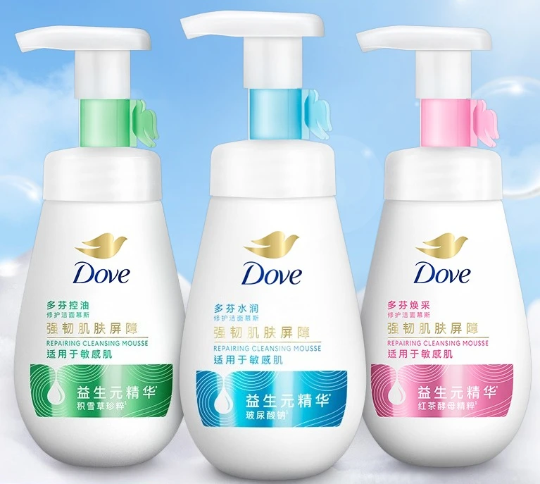 منظف رغوي للأحماض الأمينية من دوف، غسول لطيف للوجه للبشرة الحساسة، التحكم في الزيت