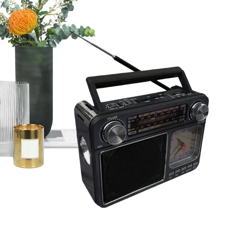 

Urgent Radio AM FM Radio With Best Reception USB MP3 Player With Lights Battery Operated Time Display Reading Lamp For Outdoor
