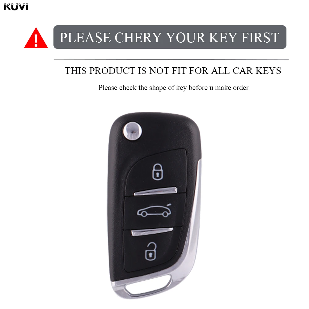 For Citroen C2 C3 C4 C5 C6 C8 DS4 For Peugeot 107 207 306 307 407 308 607 Fashion TPU Car Flip Key Case Cover Shell Fob Holder