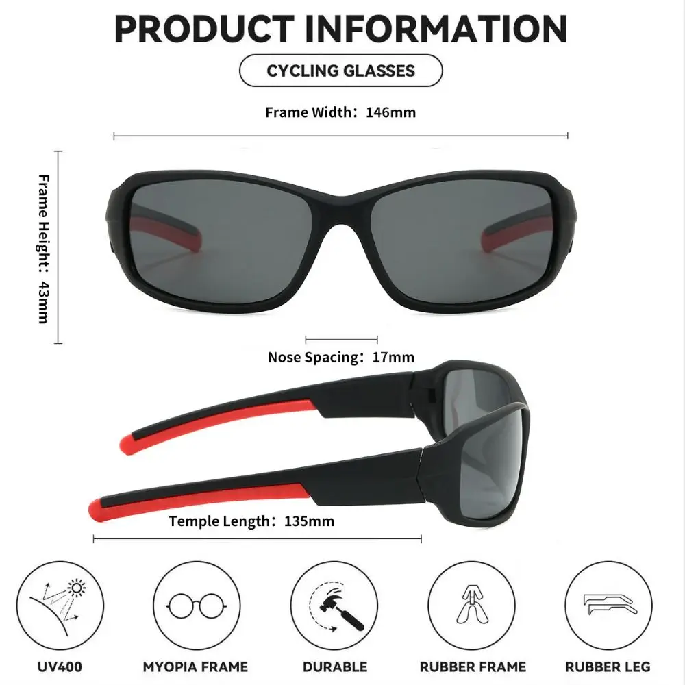 نظارات شمسية كلاسيكية عالية الجودة مضادة للوهج وحماية من الأشعة فوق البنفسجية 400 للقيادة، تصميم رياضي، نظارات ركوب الدراجات خفيفة الوزن للقيادة