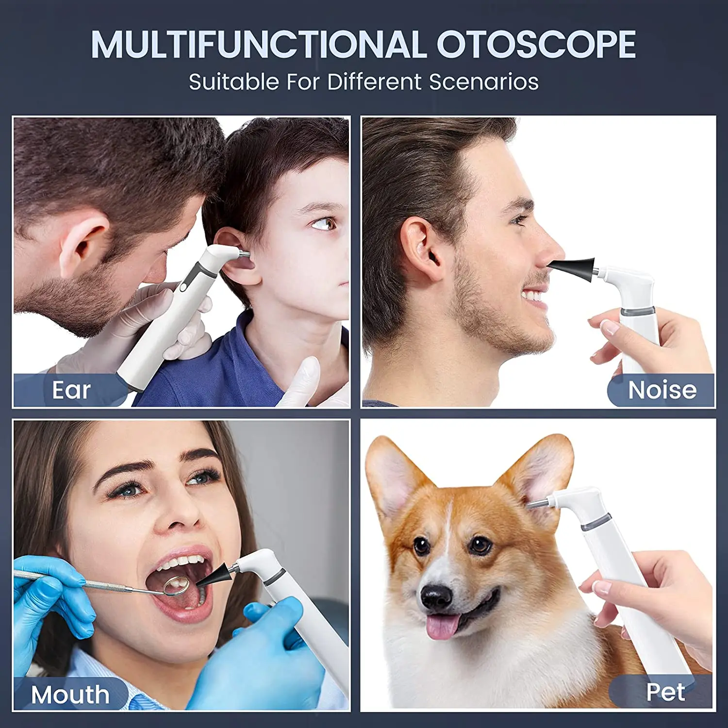 Wifi Digital Otoscope 3.9mm HD 1080PPortable Earwax Medical Cleaning Endoscope with 6 LEDs Light for IOS Android For Kids/Adults