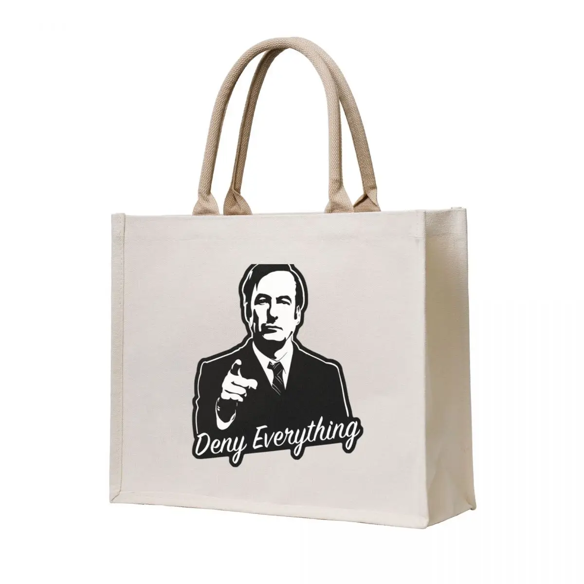 

Deny Everything - Funny Design Tote Bag female bag Women's beach bags canvas tote bag supermarket folding