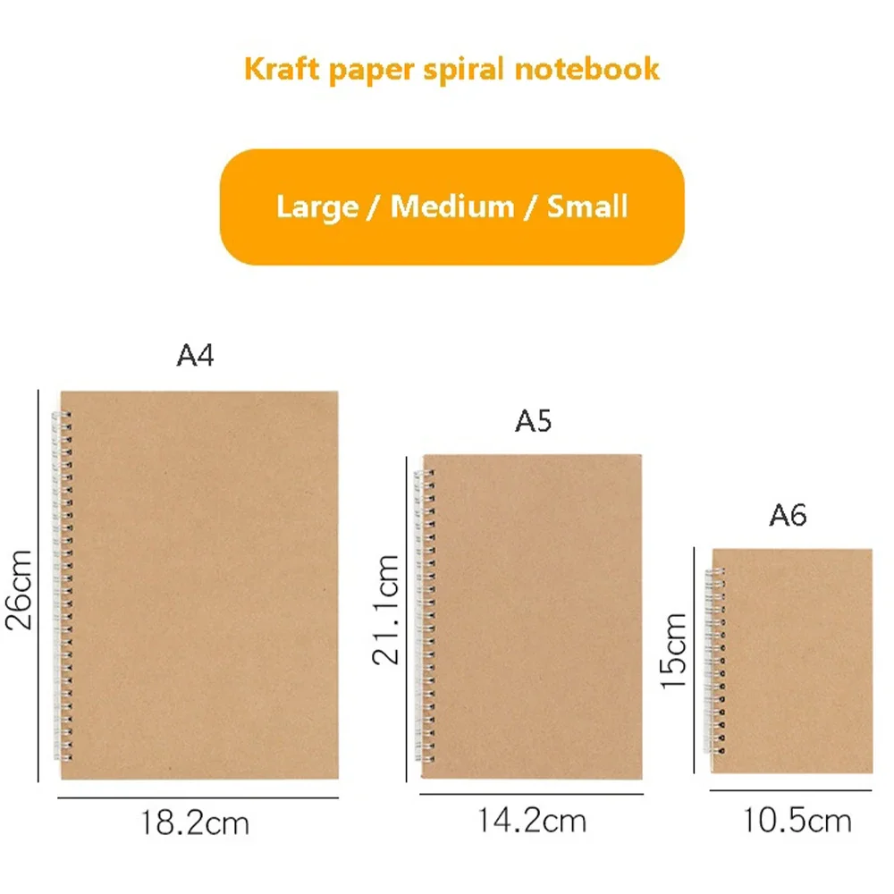 A4/A5/A6 Coil Notebook Lined Dots Blank Grid Paper Journal Book For School Office Supplies Stationery