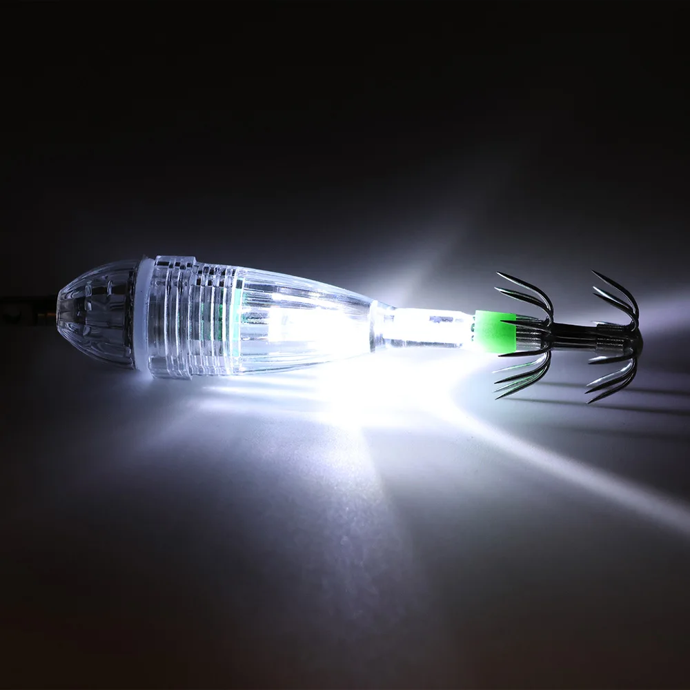 2 Stück Angellichter mit Haken, Unterwasser-LED-Blinklichter zum Anlocken von Tintenfischen bei Nacht, Köderlichter, Tintenfisch-Wasserlichter – Detail 17