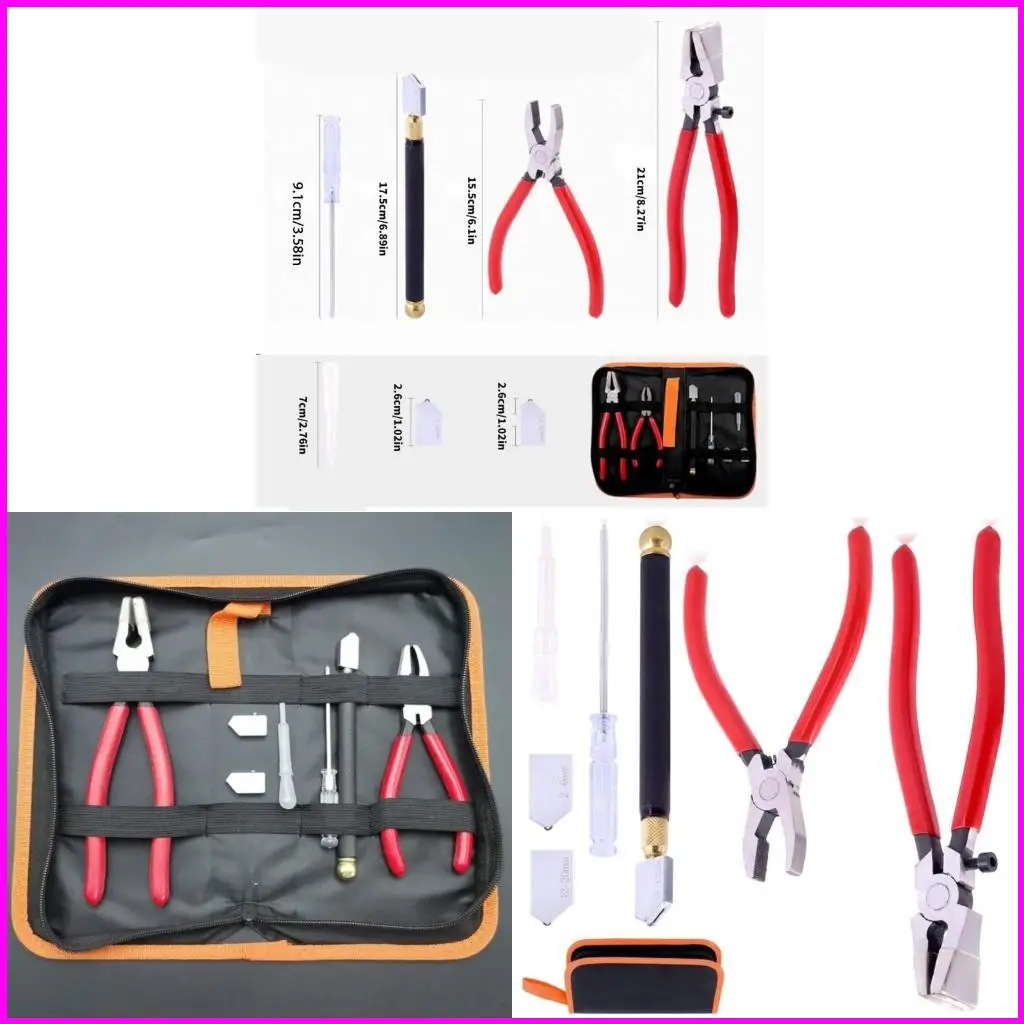 

Glass Cutting Tool Set Glass Nipper Glass Running Plier for Stained Glass
