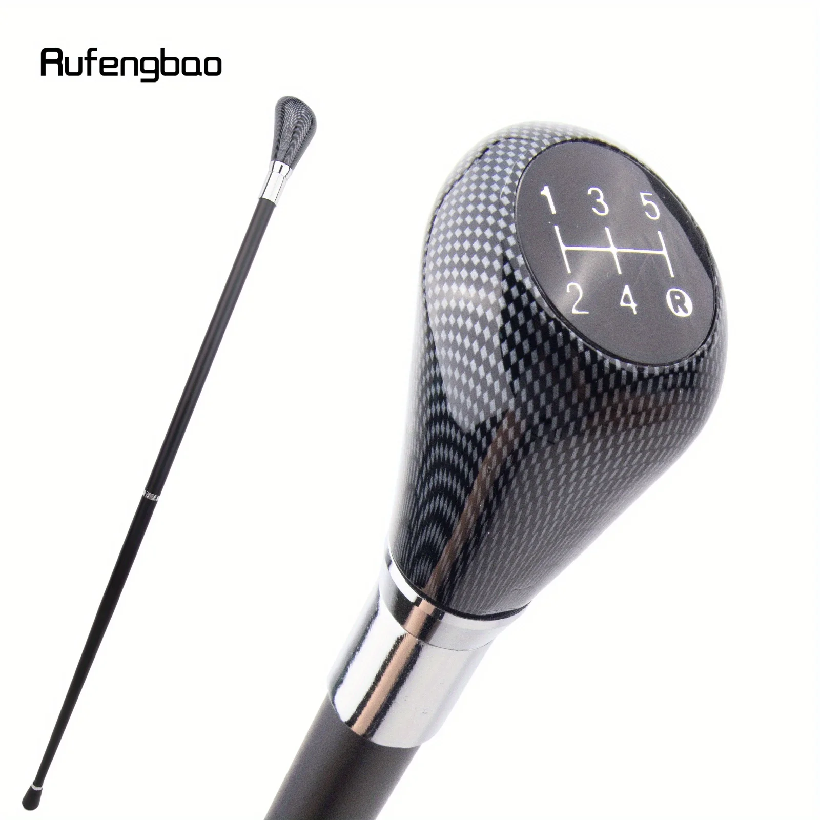 شبكة سوداء بيضاء قصب الأزياء الزخرفية عصا شهم أنيقة تأثيري قصب Crosier أداء المرحلة قصب 93 سنتيمتر