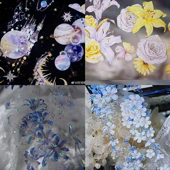 10.28 ใหม่ตารางเวลาดอกไม้ที่สวยงาม Dream Gate Cloud Dream Sky Washi สัตว์เลี้ยงเทป Loop