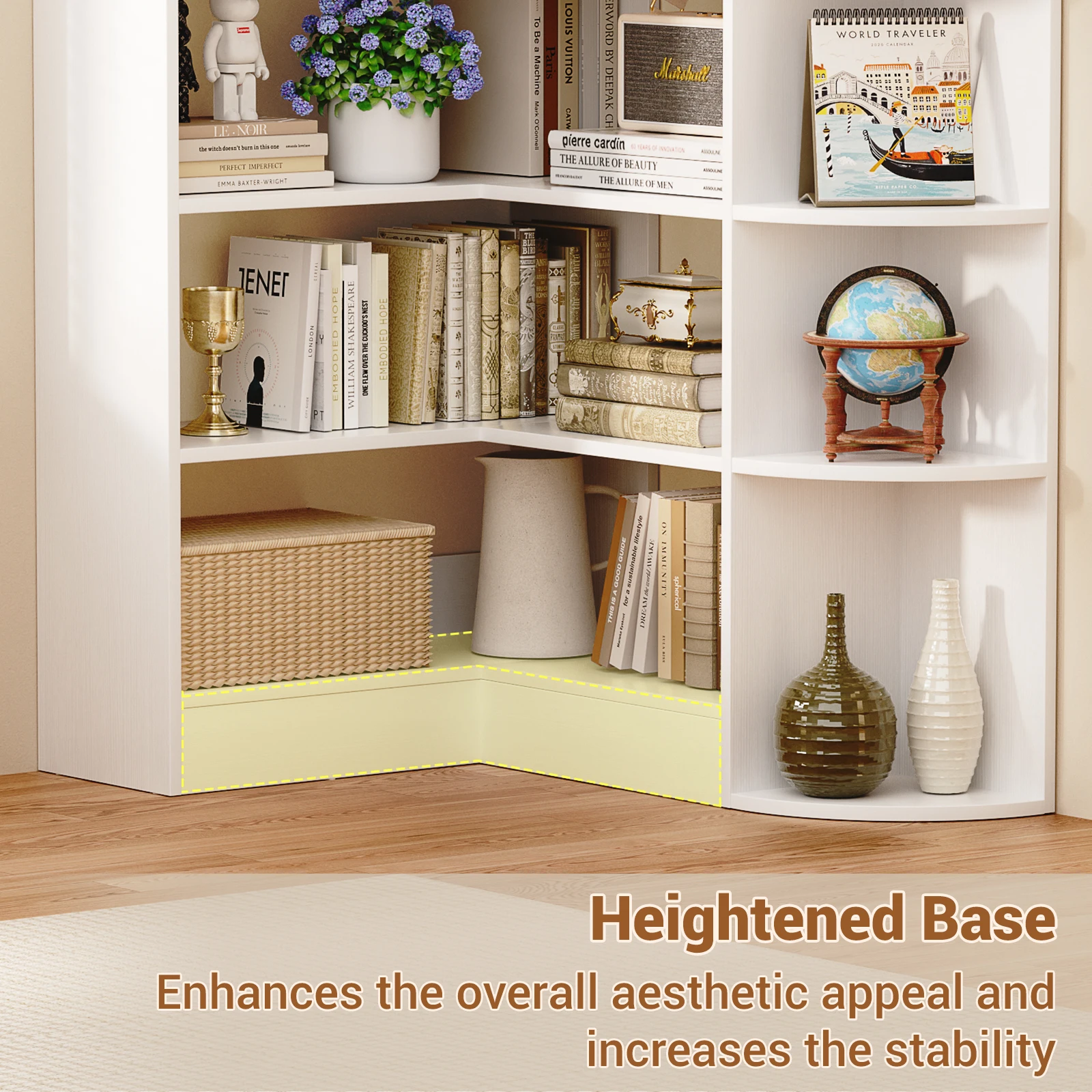 6-Tier Corner Bookshelf 6