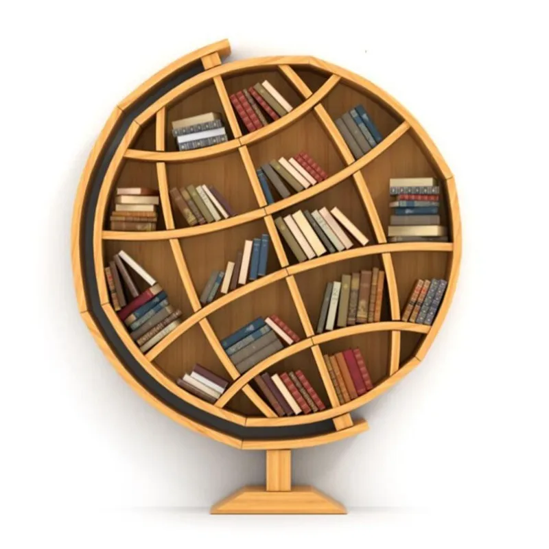 Creative, simple tree-shaped solid wood bookshelf, library bookcase, display rack, kindergarten reading picture book rack