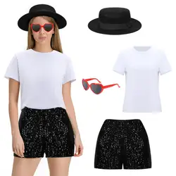 Tay Cosplay Costume Hat Glasses Sequined Pants The Eras Tour No Top Takerlama