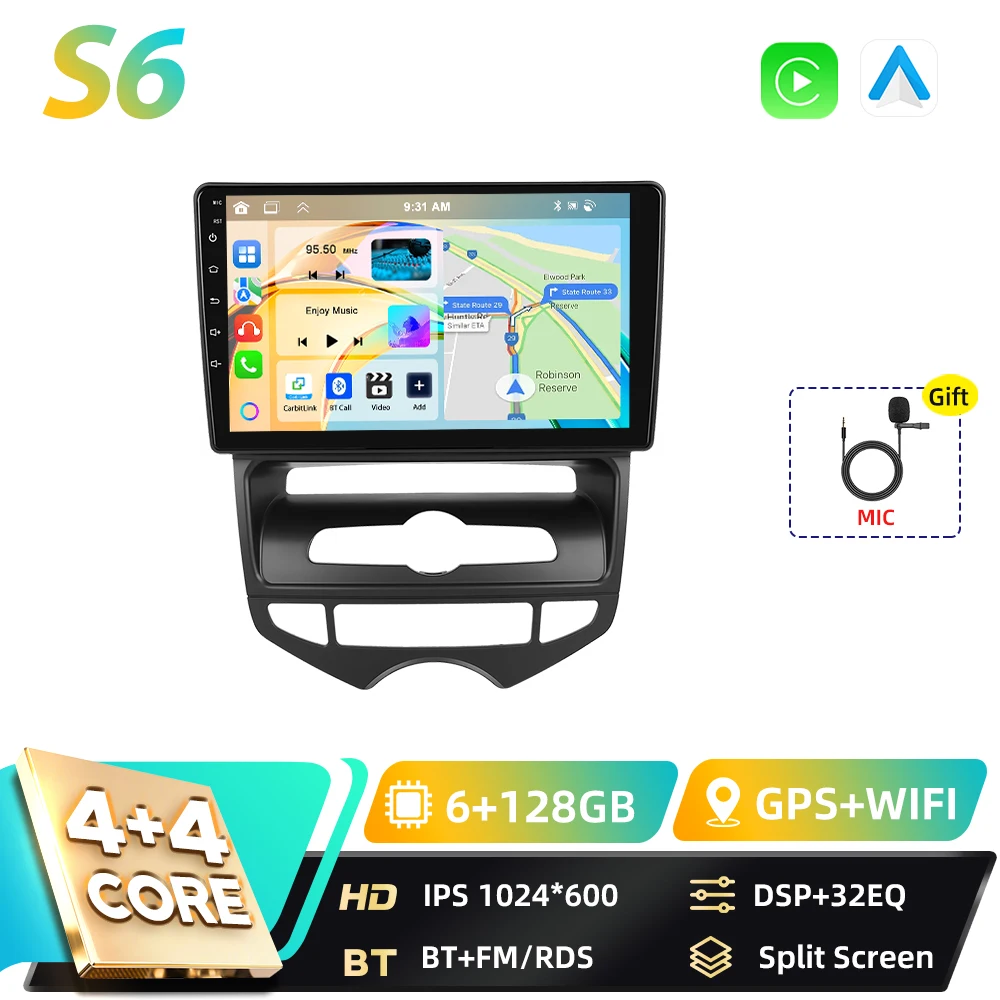 Podofo 8+128G 2din Android autoradio voor Hyundai IX20 2012 GPS navigatie Carplay Android Auto BT DSP WIFI FM