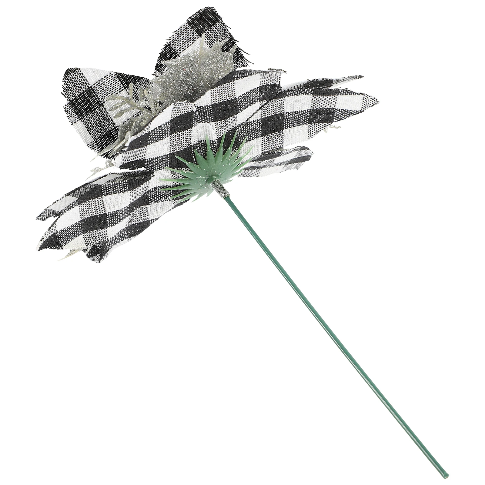 

1Set Christmas Poinsettia Flowers Decorative Artificial Xmas Flower Clip Stem for Tree Decoration Wreath Party Ornament