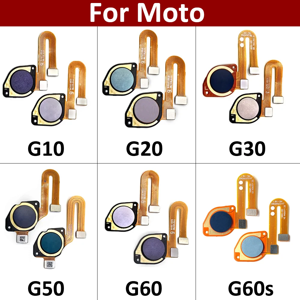 New For Motorola Moto G10 G20 G30 G50 G60 G60s Fingerprint Sensor Home Return Key Menu Button Flex Ribbon Cable