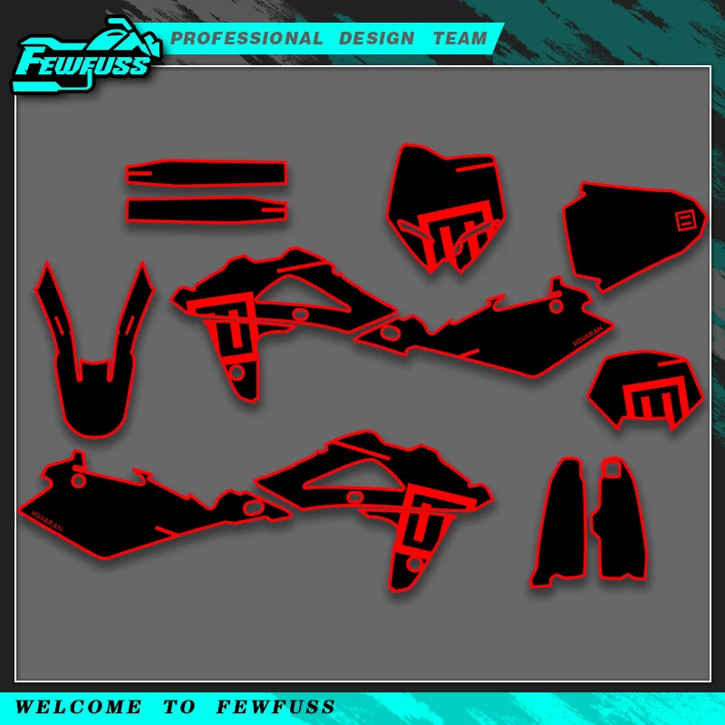 

Fewfuss для Husqvarna TC TE 250 450 510 2005 2006 2007, полная графика, наклейки, наборы мотоциклетных фонов, индивидуальный номер