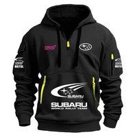 Sudadera con Capucha Deportiva de Forro Polar para Hombre, Talla Europea, Otoño/Invierno 2026, Nueva Colección SUBARU Racing, con Bolsillo Tipo Canguro