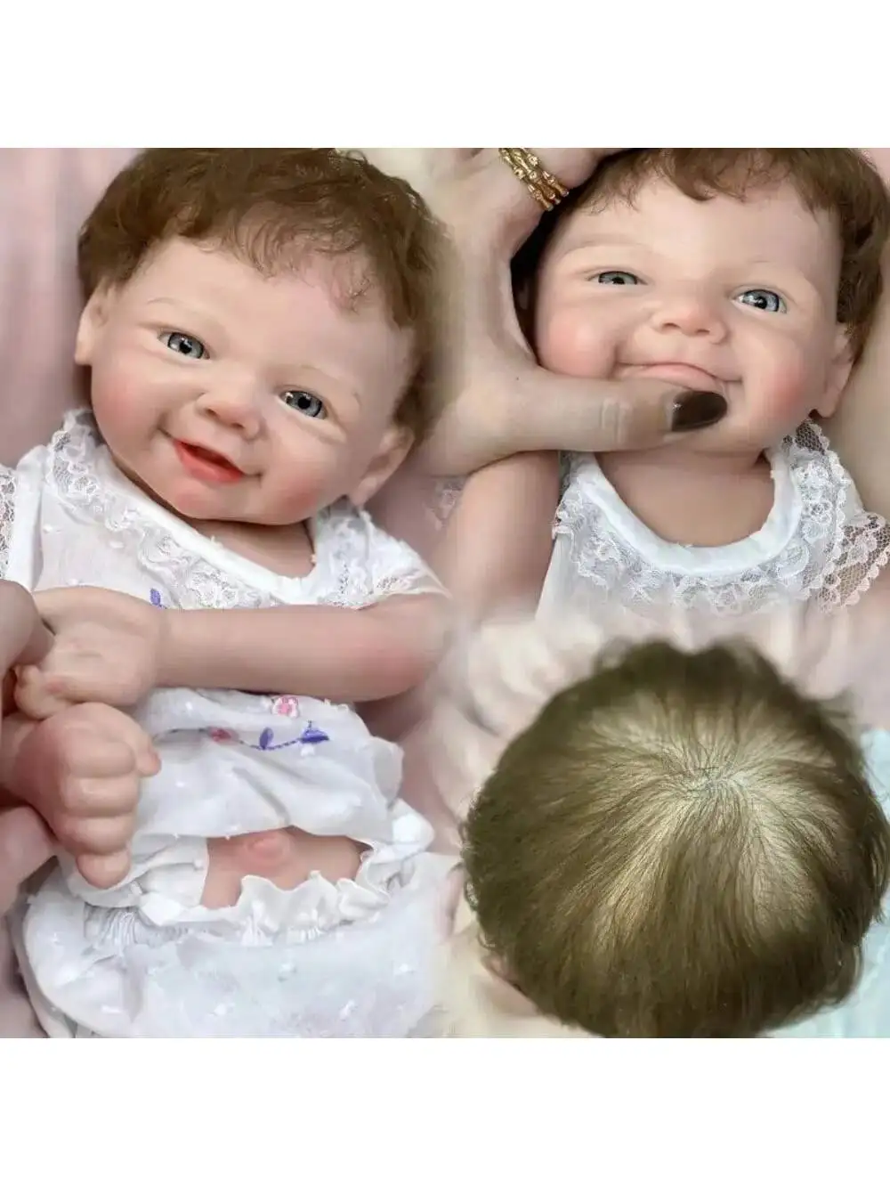 Aizwa1 18 pollici Vivienne Silicone Bebe Reborn Girl Fatto a mano Soft Touch Neonato Bambola per bambini Regali di compleanno