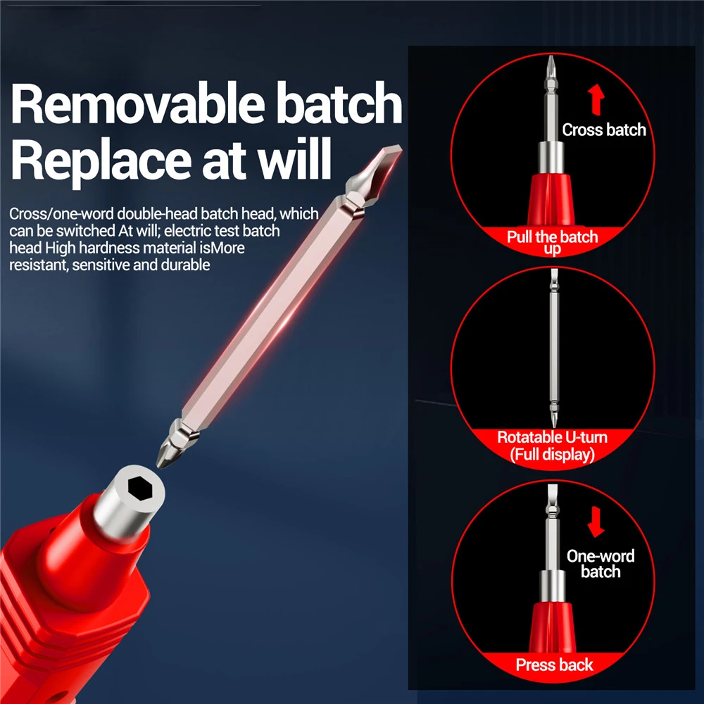 ANENG B20 Dual-use Voltage Tester Pen Double Head Slotted Cross Screwdriver 11-450V AC Non-Contact Induction Insulated Electric
