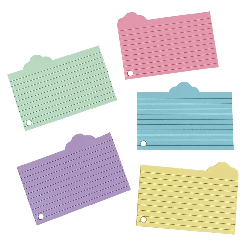 

125 Sheets Cloud Index Memo Reminder Book Smooth Writing Paper for Study Task Management Colored Blank Note Cards