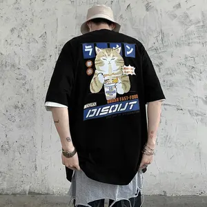 Japanische männliche Grafik t -Shirts Katzenanime, kurze Tops, große Kleidung mit O, 100% Baumwoll -Männer t -Shirts, Sommer 12 Hauptverkaufsmanga auf Japanisch - №7