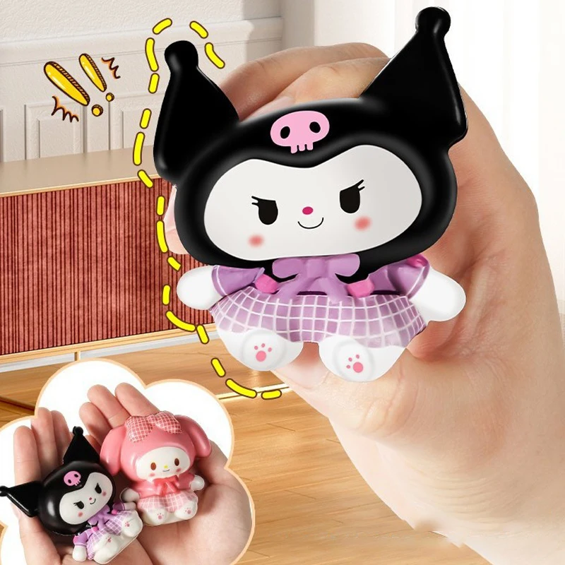 Sanrio Hellokitty Pinching Music Decompression Toy Kuromi Mymelody Cinnamoroll Cute Slow Rebound Vent Action Figures Toys Gift