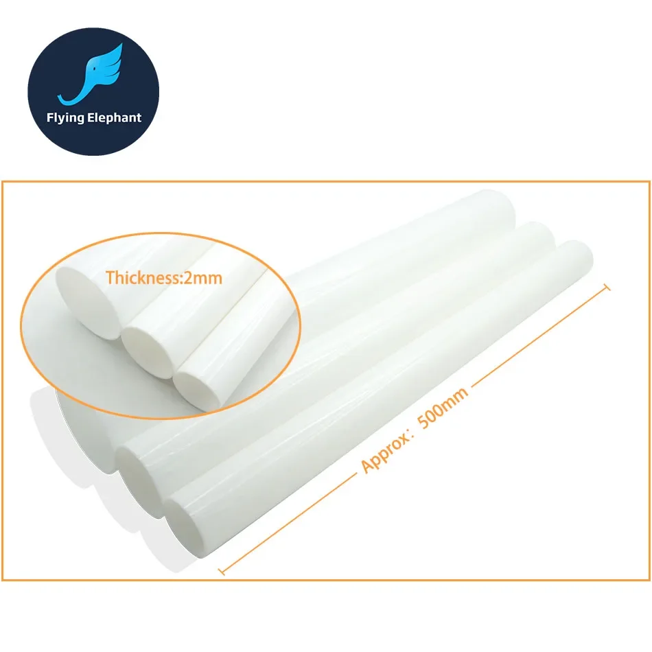 Milk White Acrylic Tube OD20mm 2mm Thick PMMA Pipe 50cm For DIY Job Light Tubing